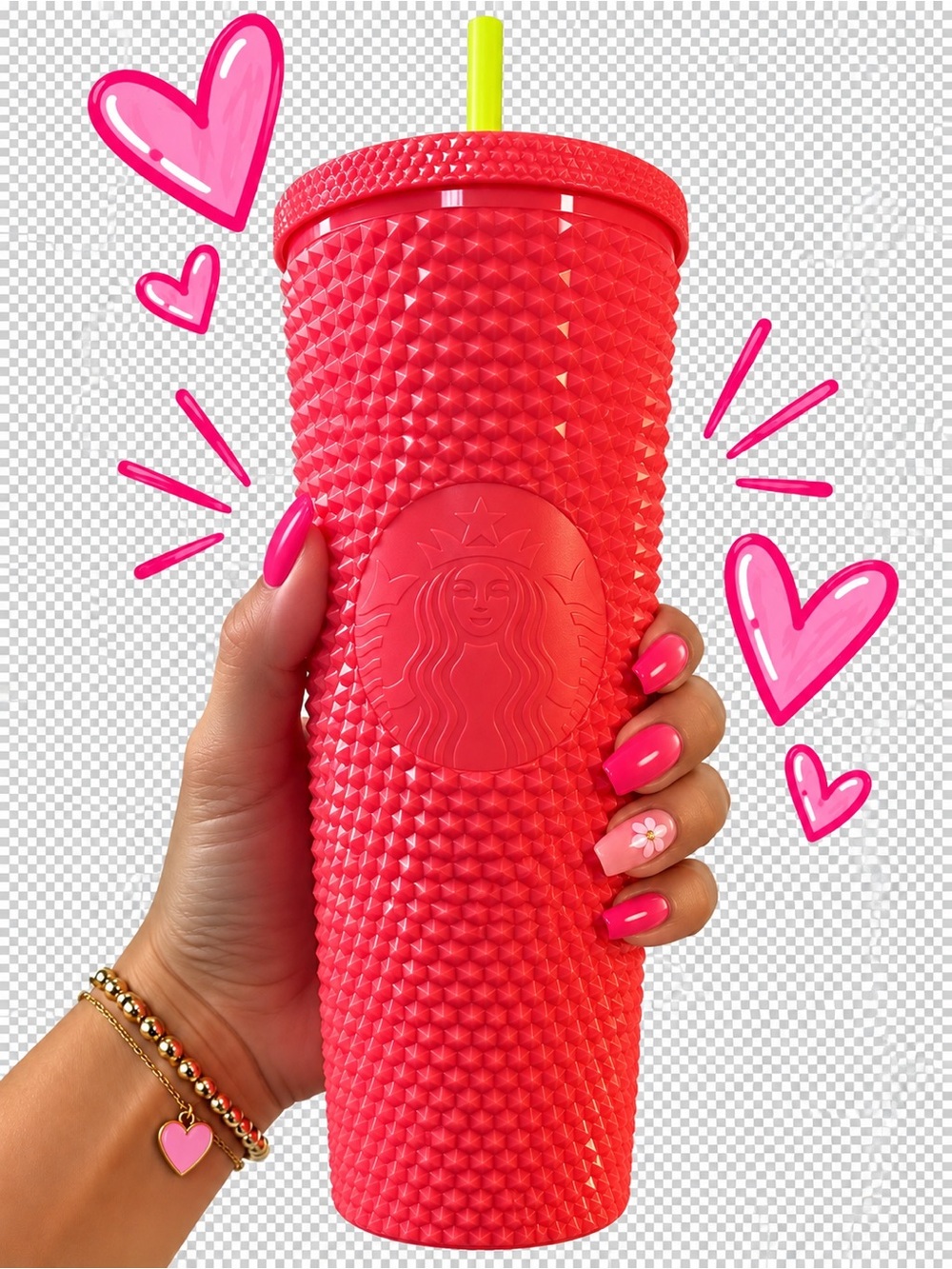 Starbucks Dragonfruit Studded Venti Tumbler 24oz Pink 2022